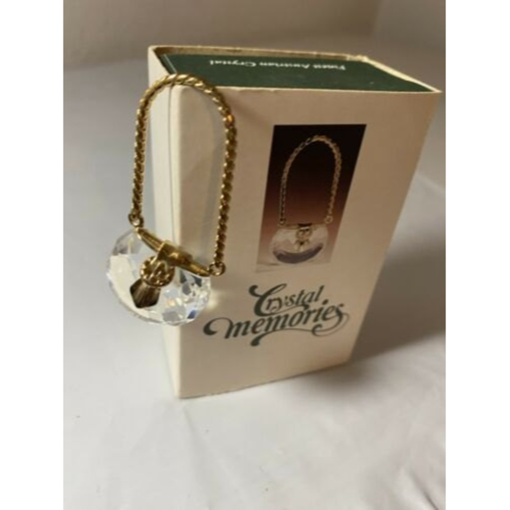 Swarovski Crystal Handbag/Gold shoulder strap Purse. With original Box.￼